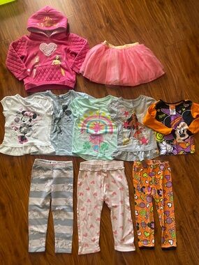 Disney Girls 10 Piece Minnie Moana Trolls Clothing Bundle Size 3T Girlhoodcore